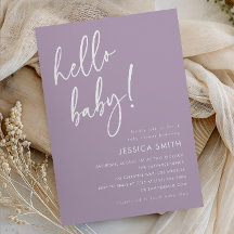 Fête de bébé Bohème minimaliste violet
