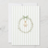 Invitation Fête de bébé Boho Daisy Sage Vert Silly Goose (Dos)