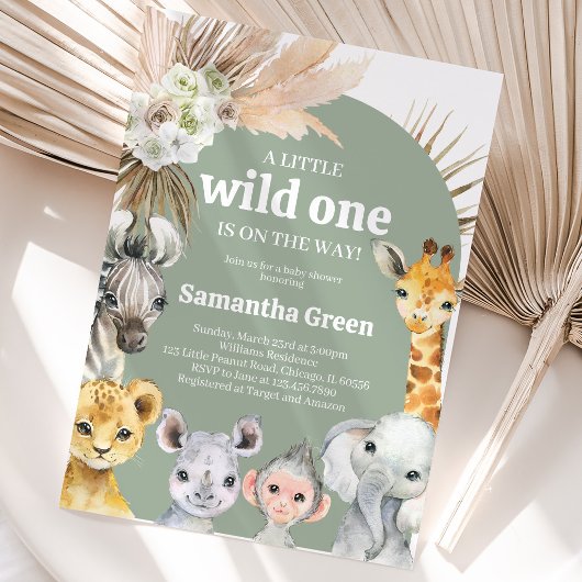 Invitation Fête de Bébé Boho Wild One