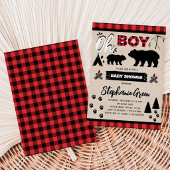Invitation Fête de bébé bûcheron Oh Boy