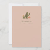 Invitation Fête de bébé Cactus du désert occidental Howdy (Dos)