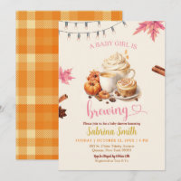 Fête de Bébé Café Citrouille Feuilles d'Automne Ro