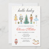 Invitation Fête de bébé Casse-Noisette Bonjour (Devant)