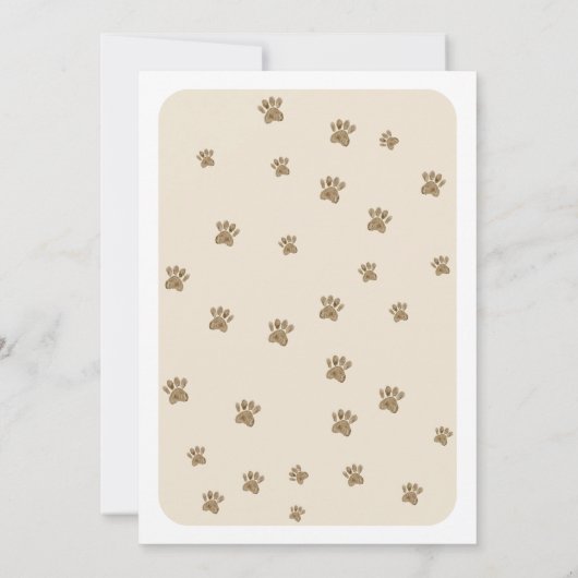 Invitation Fête de Bébé Chat Calicot Tricolore (Dos)