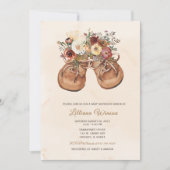 Invitation Fête de bébé chaussures personnalisables éditable (Devant)