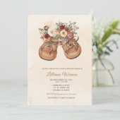 Invitation Fête de bébé chaussures personnalisables éditable (Debout devant)