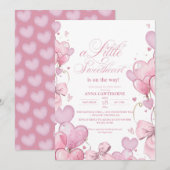 Invitation Fête de bébé chérie (Devant / Derrière)