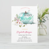 Invitation Fête de bébé citrouille aquarelle (Debout devant)