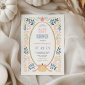 Invitation Fête de bébé citrouilles et ruban d'automne