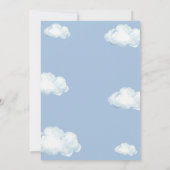 Invitation Fête de bébé Cloud Nine Bleu Nuage (Dos)