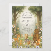 Invitation Fête de Bébé Conte de Fées Forêt Enchantée (Devant)