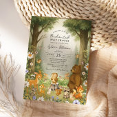 Invitation Fête de Bébé Conte de Fées Forêt Enchantée