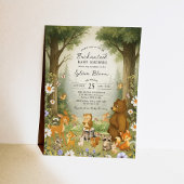 Invitation Fête de Bébé Conte de Fées Forêt Enchantée