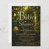 Invitation Fête de Bébé Conte de Fées Jardin Enchanté (Devant)