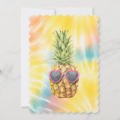 Invitation Fête de bébé Cool Pineapple Tropical Tie Dye (Dos)