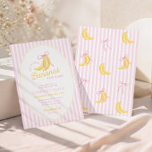 Invitation Fête de Bébé Coquette Bananas