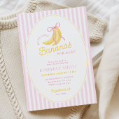 Invitation Fête de Bébé Coquette Bananas