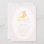 Invitation Fête de Bébé Coquette Bananas (Devant)