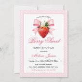 Invitation Fête de Bébé Coquette Berry Sweet (Devant)