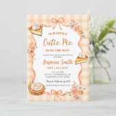 Invitation Fête de Bébé Coquette Cottage Cutie Pie (Debout devant)