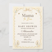 Invitation Fête de Bébé Coquette Maman To Bee (Devant)