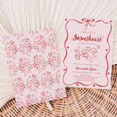 Invitation Fête de Bébé Coquette Saint-Valentin