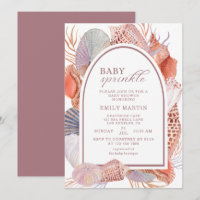 Fête de bébé coquillages de plage Boho