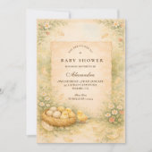Invitation Fête de Bébé Country Garden Chicks (Devant)