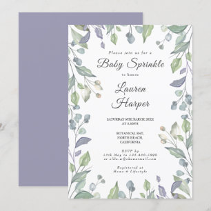 Invitation Fête de bébé Country Greenery / Baby Shower