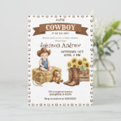 Invitation Fête de Bébé Cow-Boy Rodeo Far West (Debout devant)