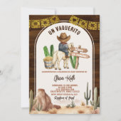 Invitation Fête de bébé Cowboy espagnol mexicain Far West (Devant)
