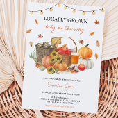 Invitation Fête de Bébé d'Automne Cultivé Localement