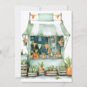 Invitation Fête de Bébé de Jardin Rustique de Croissance Loca (Dos)