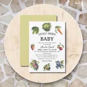 Invitation Fête de Bébé de la Ferme Fraîche et Jardin Local