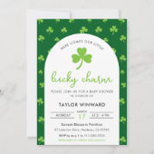 Invitation Fête de bébé de la Saint-Patrick Chanceux (Devant)