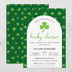 Invitation Fête de bébé de la Saint-Patrick Chanceux