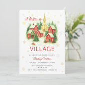 Invitation Fête de bébé de Noël du village  (Debout devant)