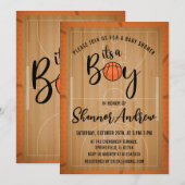 Invitation Fête de bébé de sport de basketball numérique pers (Devant / Derrière)