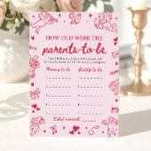 Invitation Fête de Bébé Dessinée à la Main Rose Quel âge avai