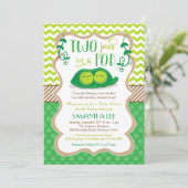 Invitation Fête de bébé Deux petits pois dans une cosse, Invi (Debout devant)