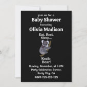 Invitation Fête de bébé drôle avec un ours koala (Devant)