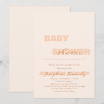 Fête de bébé élégante minimaliste chaude et neutre