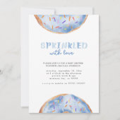 Invitation Fête de bébé en douche avec des donuts saupoudrés  (Devant)