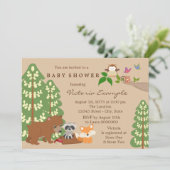 Invitation Fête de Bébé en Forêt (Debout devant)