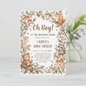 Invitation Fête de Bébé en Forêt (Debout devant)