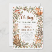 Invitation Fête de Bébé en Forêt (Devant)
