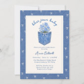 Invitation Fête de Bébé en Jean Bleu (Devant)