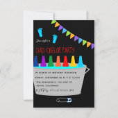 Invitation Fête de Bébé et de Futur Papa avec Fût de Bière (Devant)