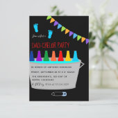Invitation Fête de Bébé et de Futur Papa avec Fût de Bière (Debout devant)