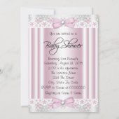 Invitation Fête de bébé Ethnique Tutu Danseuse Perle et Dente (Dos)